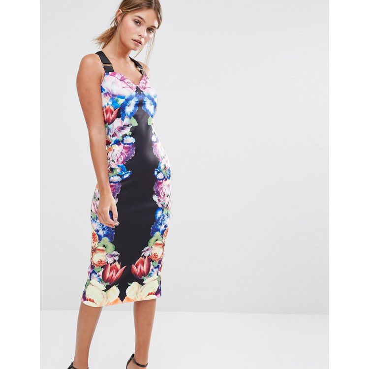 Ted Baker Deony Bodycon Dress in Tapestry Floral Print