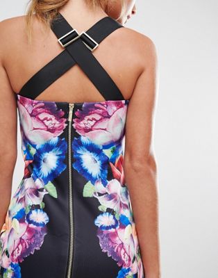 Ted Baker Deony Bodycon Dress in Tapestry Floral Print | ASOS