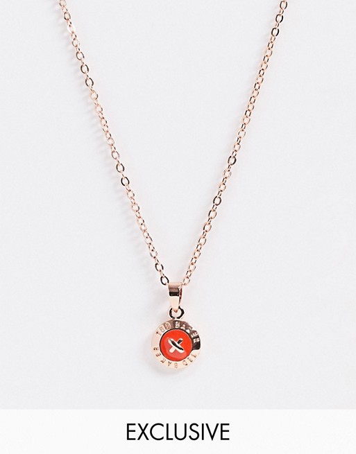 Ted Baker Exclusive enamel mini button necklace pendant