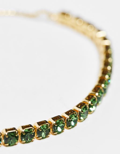 Ted Baker - Exclusive - Melrah - Verstelbare armband in goud met kristallen steentjes in groen, 4 van 4
