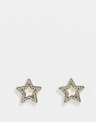 Femme Ted Baker - Exclusivité - Tarliah - Coffret cadeau avec collier et clous d'oreilles à détail étoile sertie de cristaux - Doré