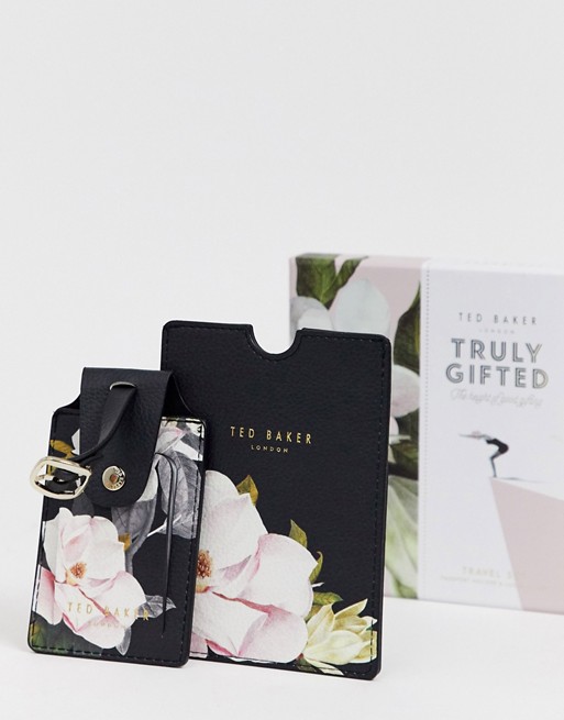 Ted Baker floral pasport holder and luggage tag