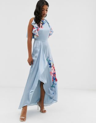 ted baker hariet lace trim maxi dress