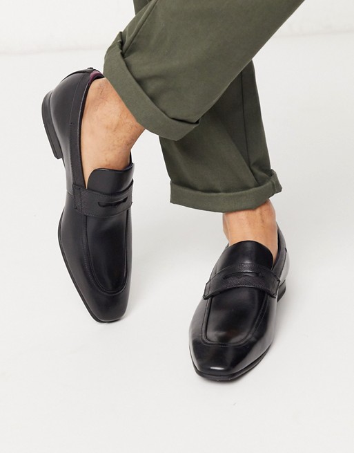 Ted Baker galle loafers in black leather