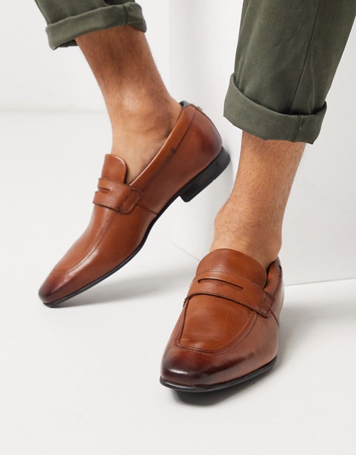 Ted Baker galle loafers in tan leather
