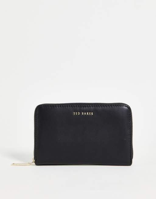 Ted Baker Garceta midi zip round purse in black | ASOS