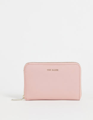 Ted Baker Garceta midi zip round purse in pink - ASOS Price Checker