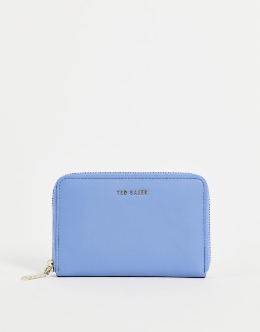 Ted Baker – Gardeta – Mittelgroße Geldbörse in Blau mit Rundum-Reißverschluss