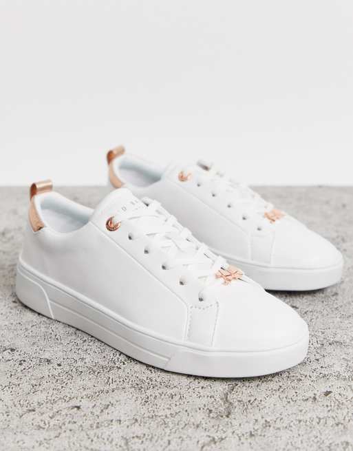 Ted baker gielli cheap white leather trainers