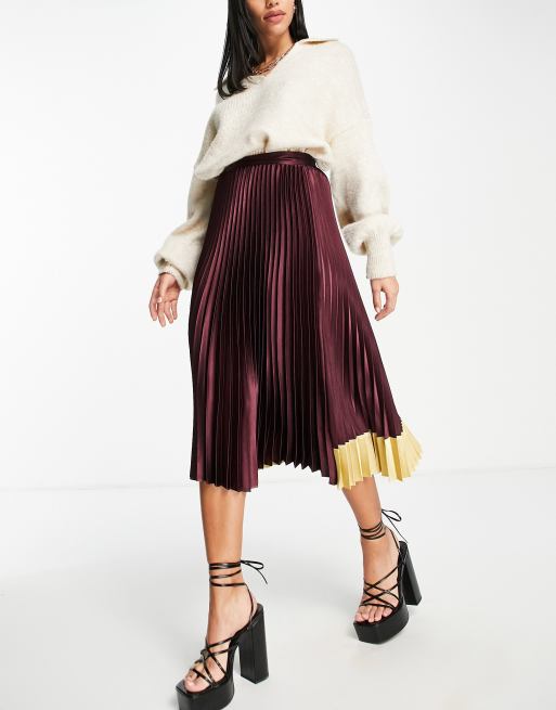 Pleated midi skirt ted clearance baker