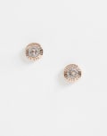 [Ted Baker] Ted Baker Glitter Mini Button Earrings-Gold No Size Rose gold