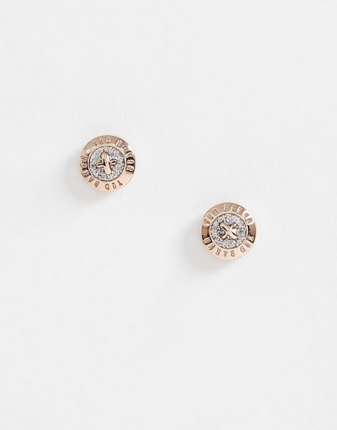 Ted Baker Glitter Mini Button Earrings
