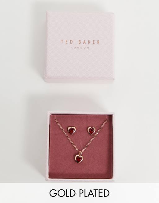 Ted baker red on sale heart earrings