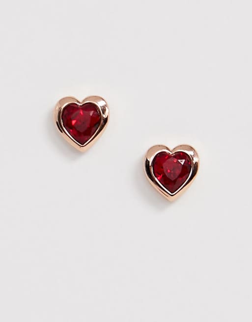 Ted baker red deals heart earrings