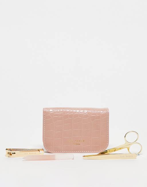 Ted Baker - Graaci - Manicureset met croc-effect in roze