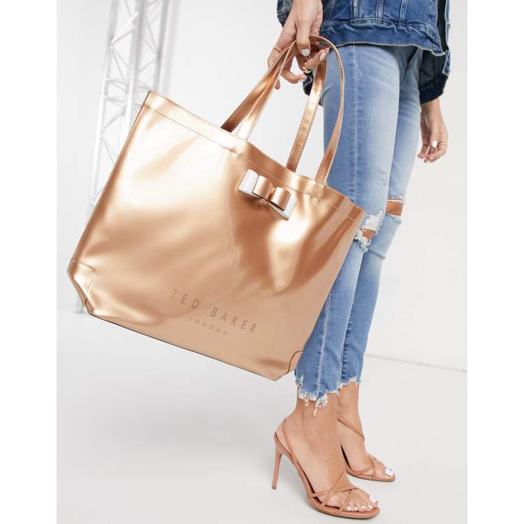 Ted Baker Cut Out Large Icon Bag in Rose Gold