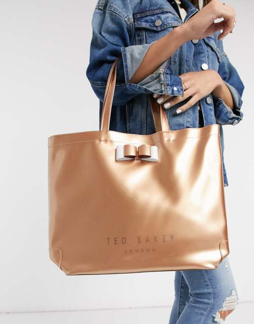 Rose gold store large bag