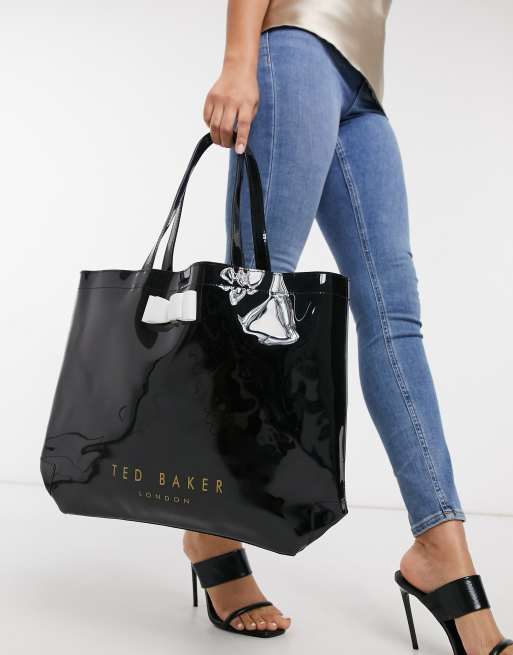 Ted Baker Hanacon Bow Large Icon Bag In Black