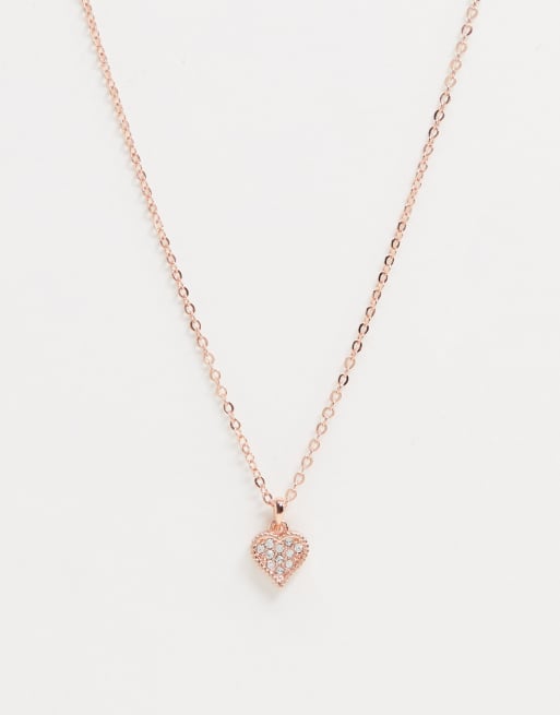 Ted baker rose gold necklace deals heart