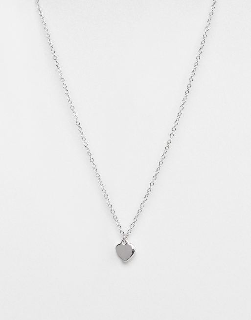 Ted Baker Hara tiny heart pendant necklace in silver | ASOS