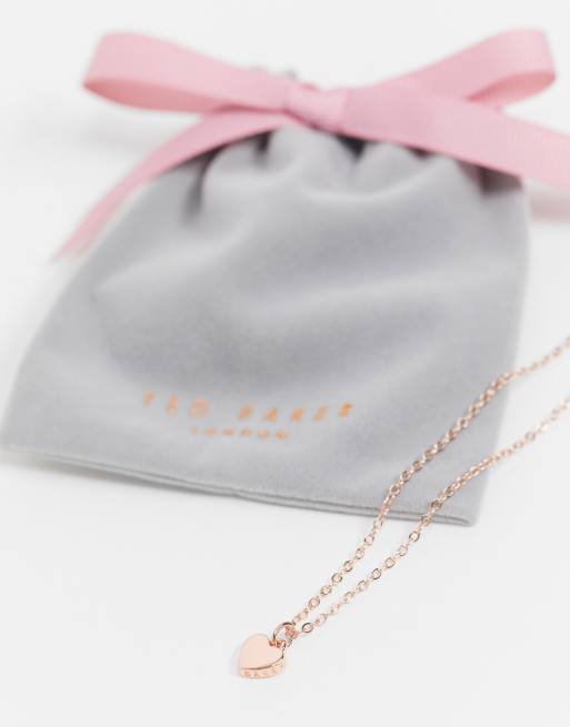 Ted baker hara tiny heart pendant necklace hot sale rose gold