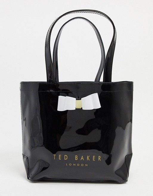 Ted Baker haricon patent bow small icon bag