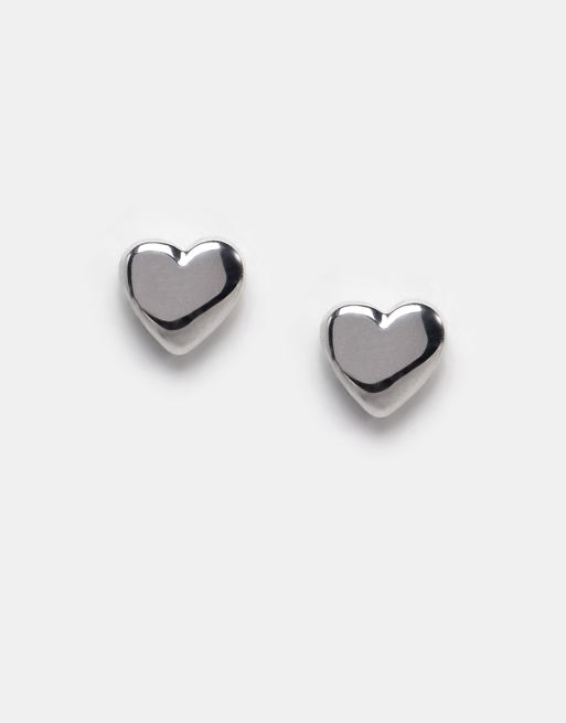 Ted baker silver store heart earrings