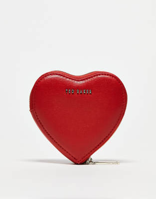 Ted Baker Heartia heart coin purse in red