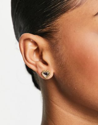Ted Baker Heiddy stud earrings in rose gold and pink - ASOS Price Checker