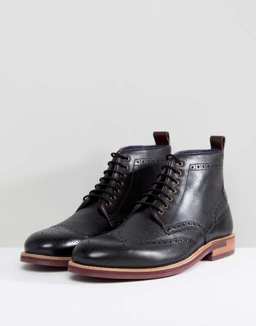 Ted Baker Hjenno Leather Lace Up Boots ASOS