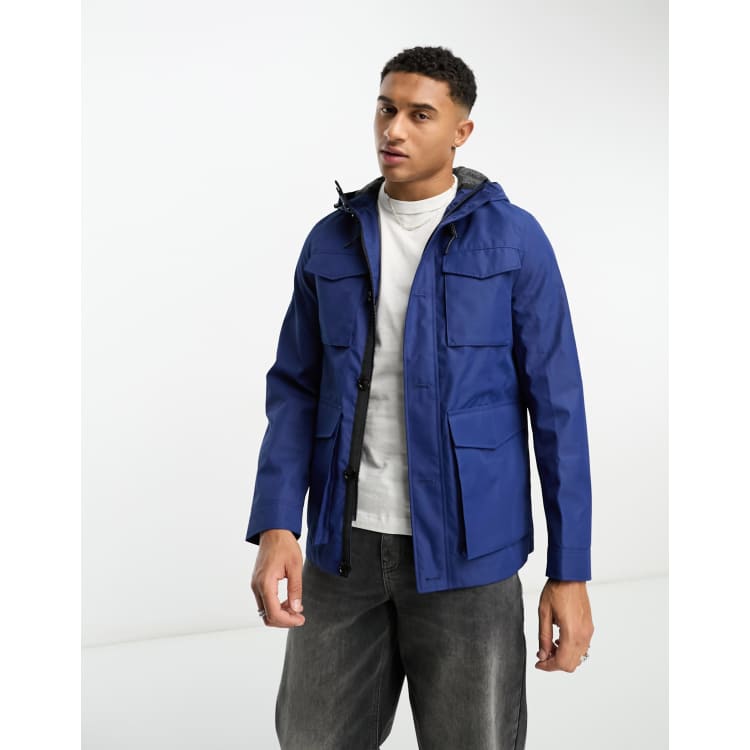 Ted Baker hooded field jacket in blue