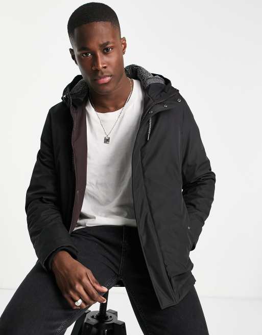 Ted Baker hooded jacket in black | ASOS