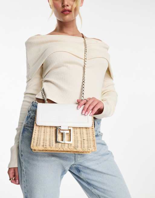 Ted Baker Jaylisi imitation croc mini basket bag in white ASOS