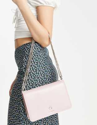 Ted Baker- JORJETT- Flower Eyelet - Purse On-A Chain- Pale Pink- NWT- $150