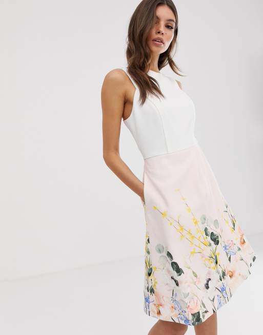 Ted Baker Kalla Bodice Dress In Elegance Print Asos 4701