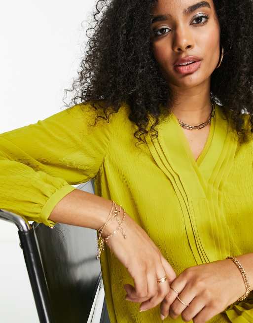 Ted Baker – Kaynie – Gul, plisserad miniklänning, 3 av 4