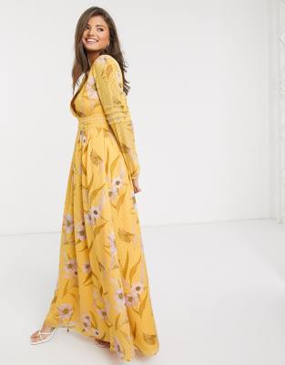 ted baker saffron origami folded maxi dress