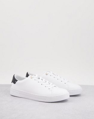 Ted Baker Kimmii tumbled leather trainer in white