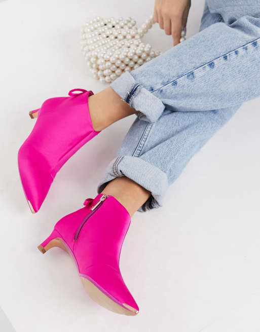 Pink ankle shop boots womens