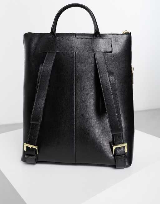 Ted Baker Saffiano Bar Detail Tote Bag in Black