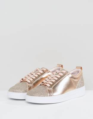ted baker rose gold sneakers