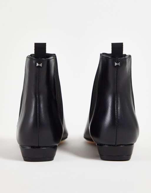 Ted Baker Laarzen van leer met puntige neus in zwart ASOS