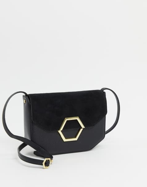 Ted Baker - Lenah - Sac bandoulière en cuir à détail hexagonal