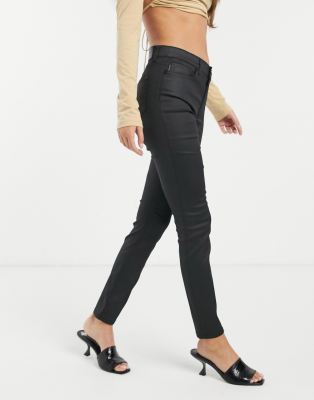 skinny wet look jeans