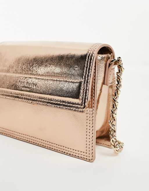 ted baker rose gold clutch bag