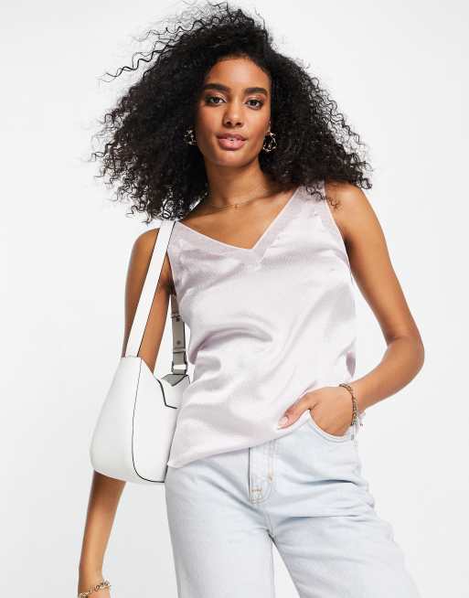 Ted Baker – Lilyane – Netzstoffbesetztes Camisole-Oberteil in Rosa