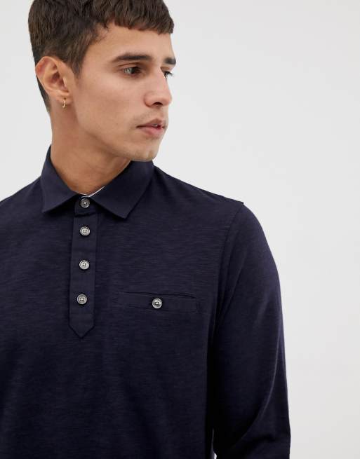 Ted baker long sleeve polo cheap shirt