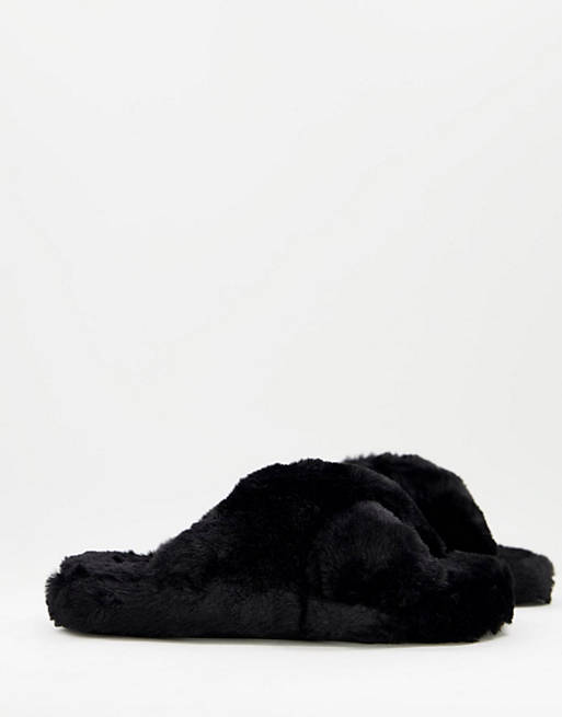 Ted Baker Lopply crossover slipper in black