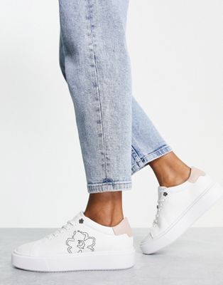 Ted Baker Loulay trainers with inflated sole in white - ASOS Price Checker