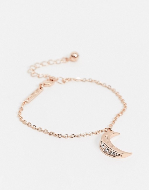 Ted Baker Marsaa moon bracelet in rose gold and crystal
